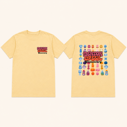 Can’t Resist the Spirit Squish Shirt in butter yellow, DCE front and back