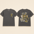 Trading Card Tee in faded black, Jefferson Hills Intermediate front and back