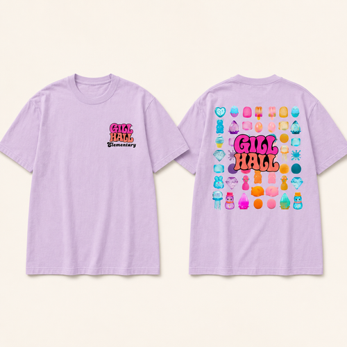 Can't Resist the Spirit Squish Shirt in light purple, front and back
